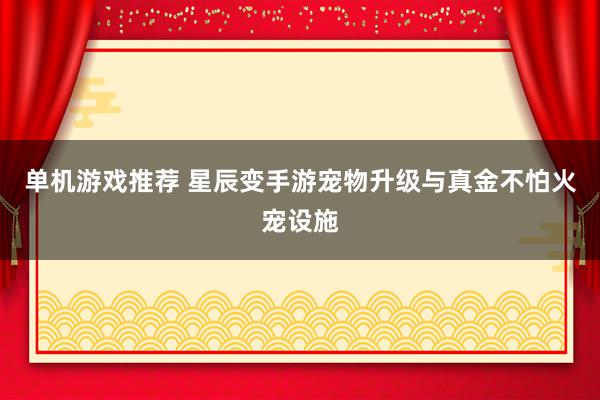 单机游戏推荐 星辰变手游宠物升级与真金不怕火宠设施