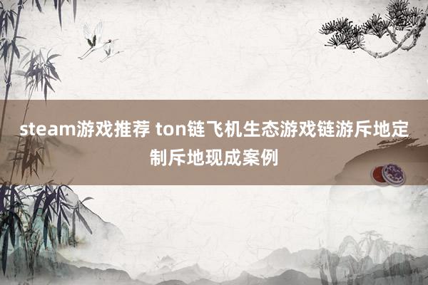 steam游戏推荐 ton链飞机生态游戏链游斥地定制斥地现成案例