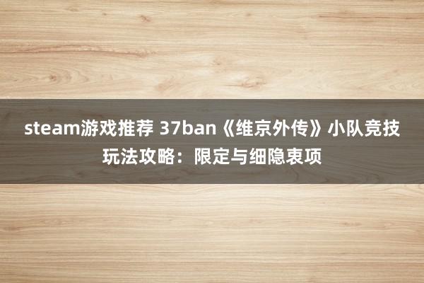 steam游戏推荐 37ban《维京外传》小队竞技玩法攻略：限定与细隐衷项