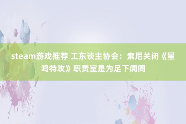 steam游戏推荐 工东谈主协会：索尼关闭《星鸣特攻》职责室是为足下阛阓